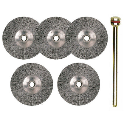Proxxon - Stainless steel wheel brushes, 5 pcs