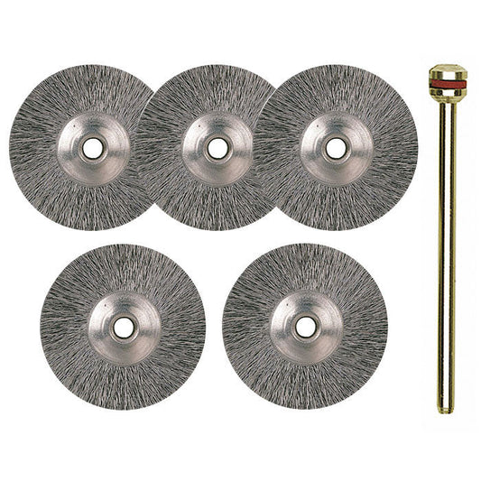 Proxxon - Stainless steel wheel brushes, 5 pcs