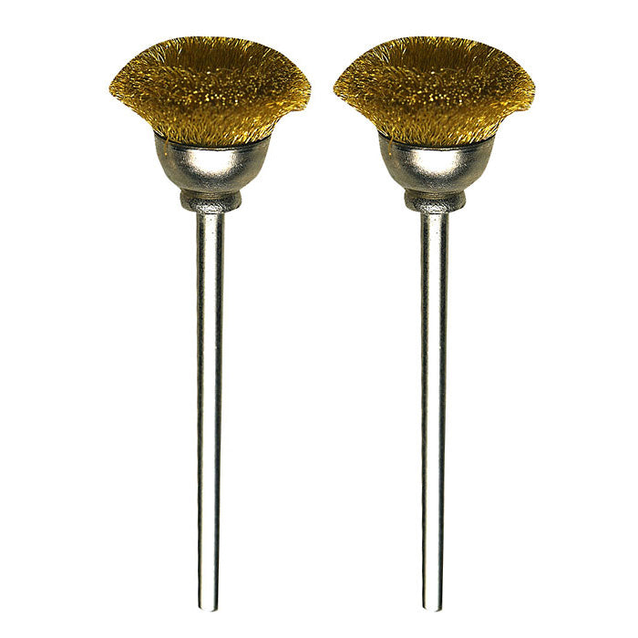 Proxxon - Brass cup brushes, 2 pcs., 33/64"