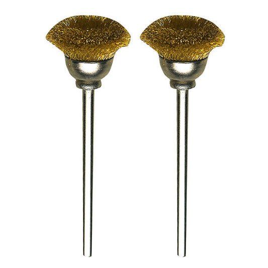 Proxxon - Brass cup brushes, 2 pcs., 33/64"