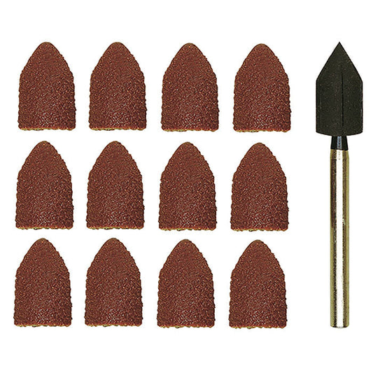 Proxxon - Sanding drum with 10 sanding caps 5 each 80 and 150 grit