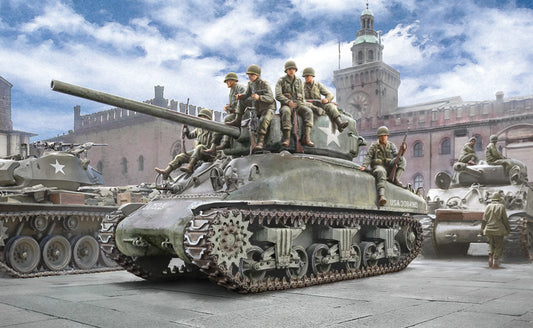 Italeri - M4A1 Sherman with U.S. infantry 1:35 Scale