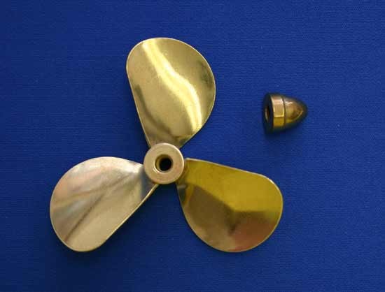 Dumas - BRASS PROP 3 BLADE RH 3'' DIAMETER