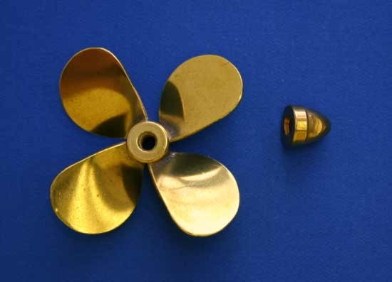 Dumas - BRASS PROP 4 BLADE LH 2-1/2'' DIAMETER