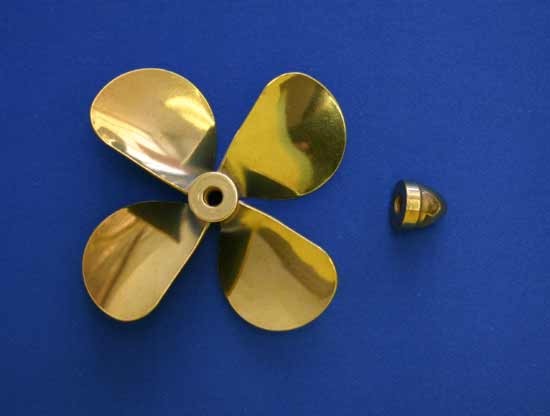Dumas - BRASS PROP 4 BLADE RH 3'' DIAMETER