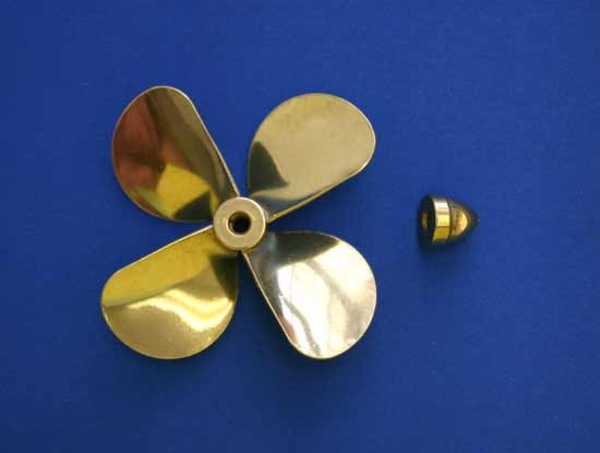 Dumas - BRASS PROP 4 BLADE LH 3'' DIAMETER