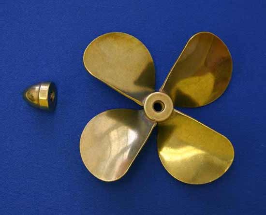 Dumas - BRASS PROP 4 BLADE RH 3-3/8'' DIAMETER