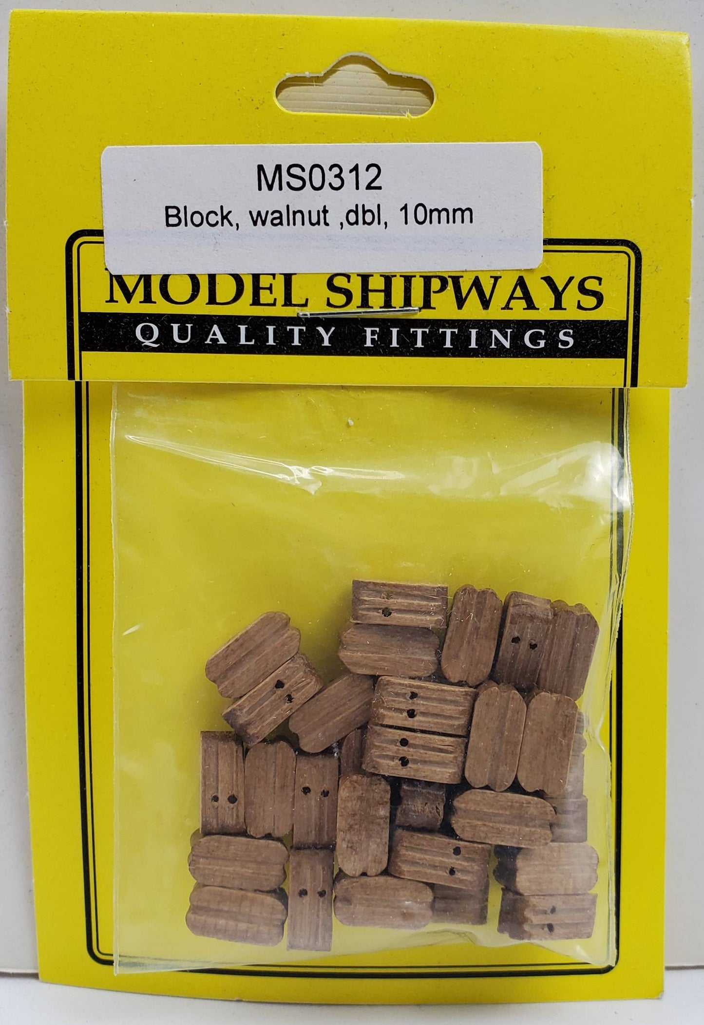 Model Expo - 3/8" (10mm) Walnut Double Sheave Block 30 pcs