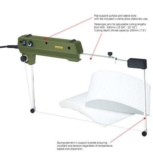 Proxxon - Hot wire cutter THERMOCUT 650/E
