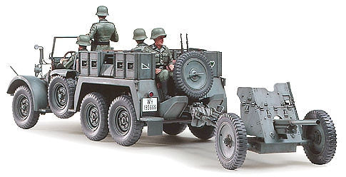 Tamiya - Krupp Protze 1 ton (6x4) Kfz.69 Towing Truck with 3.7cm Pak 1:35 Scale