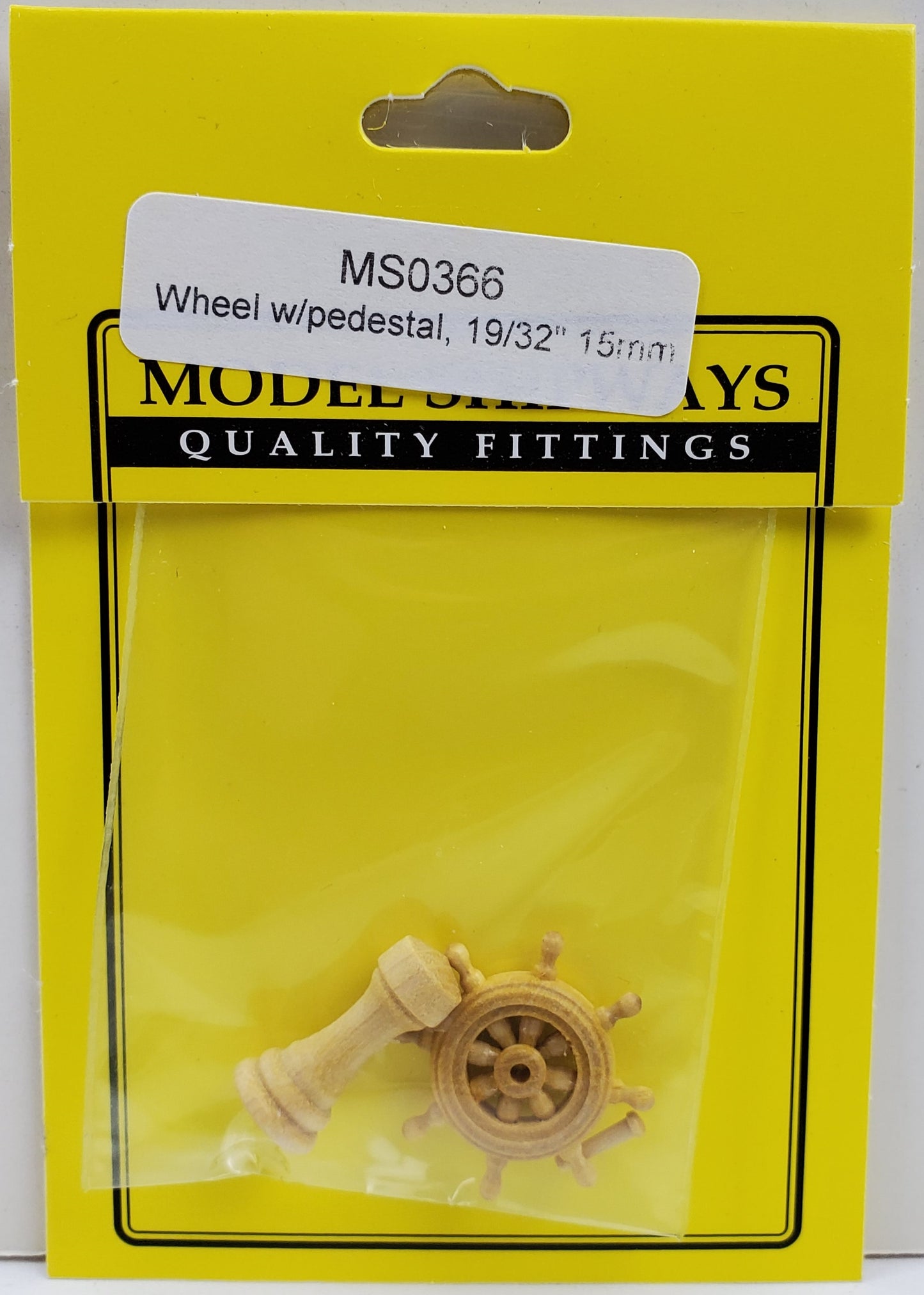 Model Expo - 19/32" (15mm) rim dia. Boxwood Helm & Pedestal 1 set