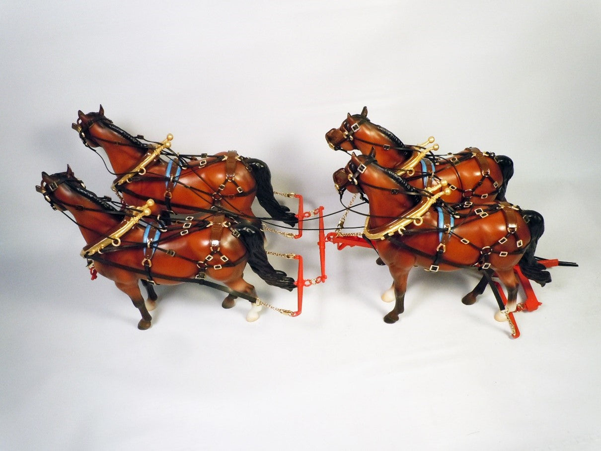 Four Horse Hitch and Harnesses (Horses available but not included)