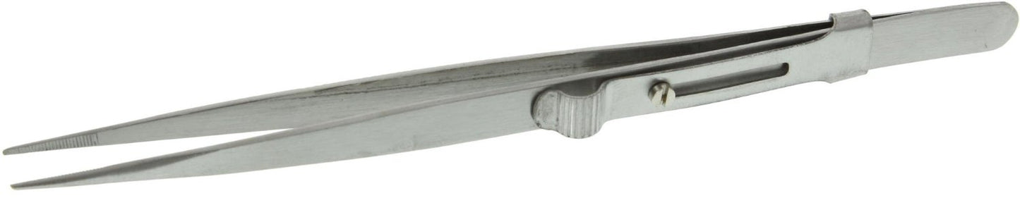 SONA 6.1/4" Diamond Slide Lock Tweezer, Stainless Steel