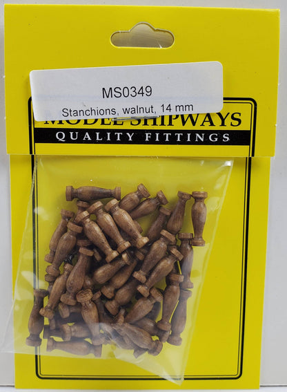 Model Expo - 9/16" (14mm) Walnut Stanchion 40 pcs