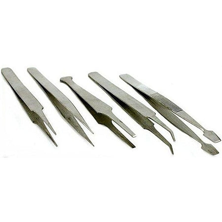 Sona 5 Piece Hobby Tweezer Set, 4-1/2" to 5-3/4"