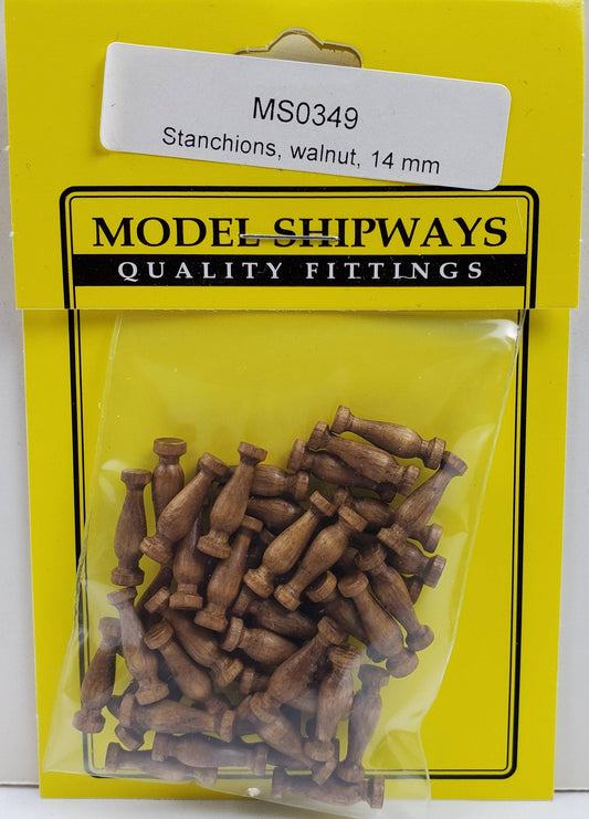 Model Expo - 9/16" (14mm) Walnut Stanchion 40 pcs