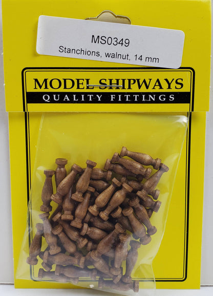 Model Expo - 9/16" (14mm) Walnut Stanchion 40 pcs