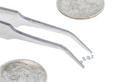 SONA 3" Mini Tweezers Curved Point Tip, Stainless Steel , PVC Pouch