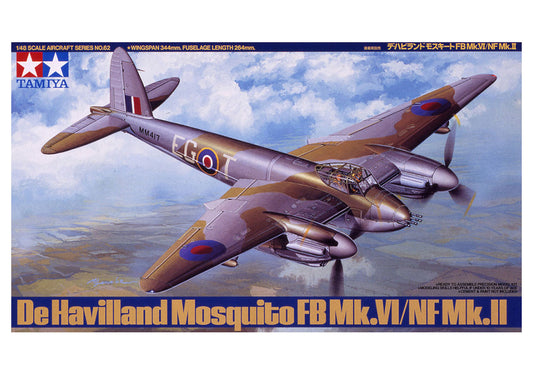 Tamiya - 61062 DE HAVILLAND MOSQUITO FB MK.VI/NF MK.II 1/48 Scale
