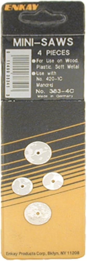 Enkay - 383-4C Mini Rotary Saw lade Set, Carded, 4-Piece