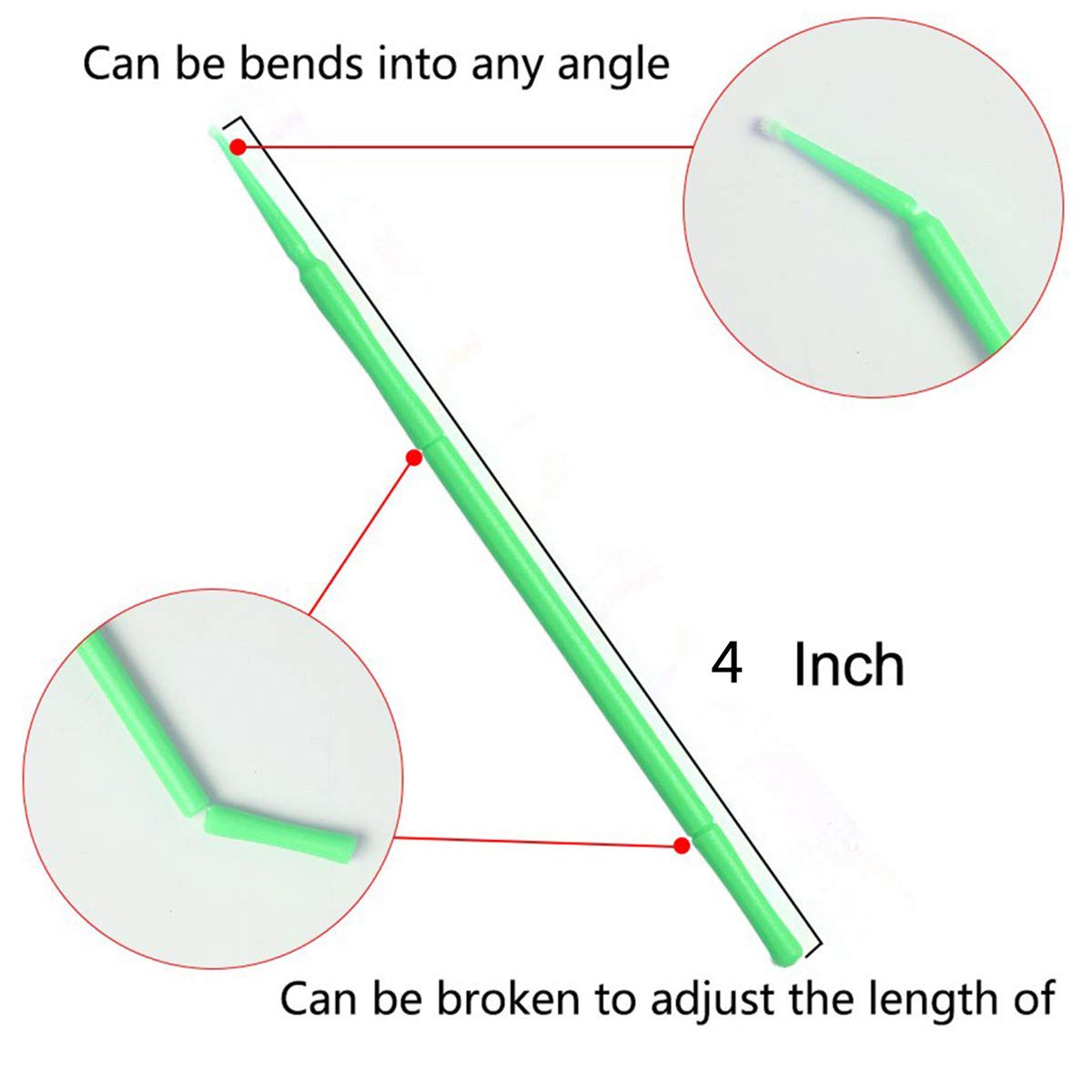 Model Expo - Disposable Micro Applicator Brush, Bendable Ultra fine 100 pack