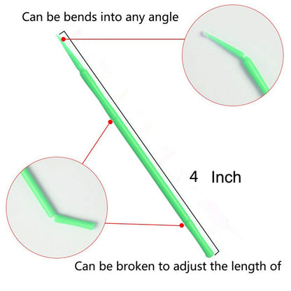 Model Expo - Disposable Micro Applicator Brush, Bendable Ultra fine 100 pack