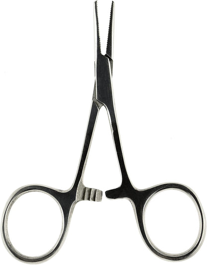 Sona 3-1/2" Stainless Steel Self-Locking Straight Forceps