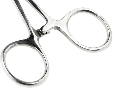Sona 3-1/2" Stainless Steel Self-Locking Straight Forceps