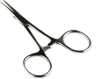 Sona 3-1/2" Stainless Steel Self-Locking Straight Forceps