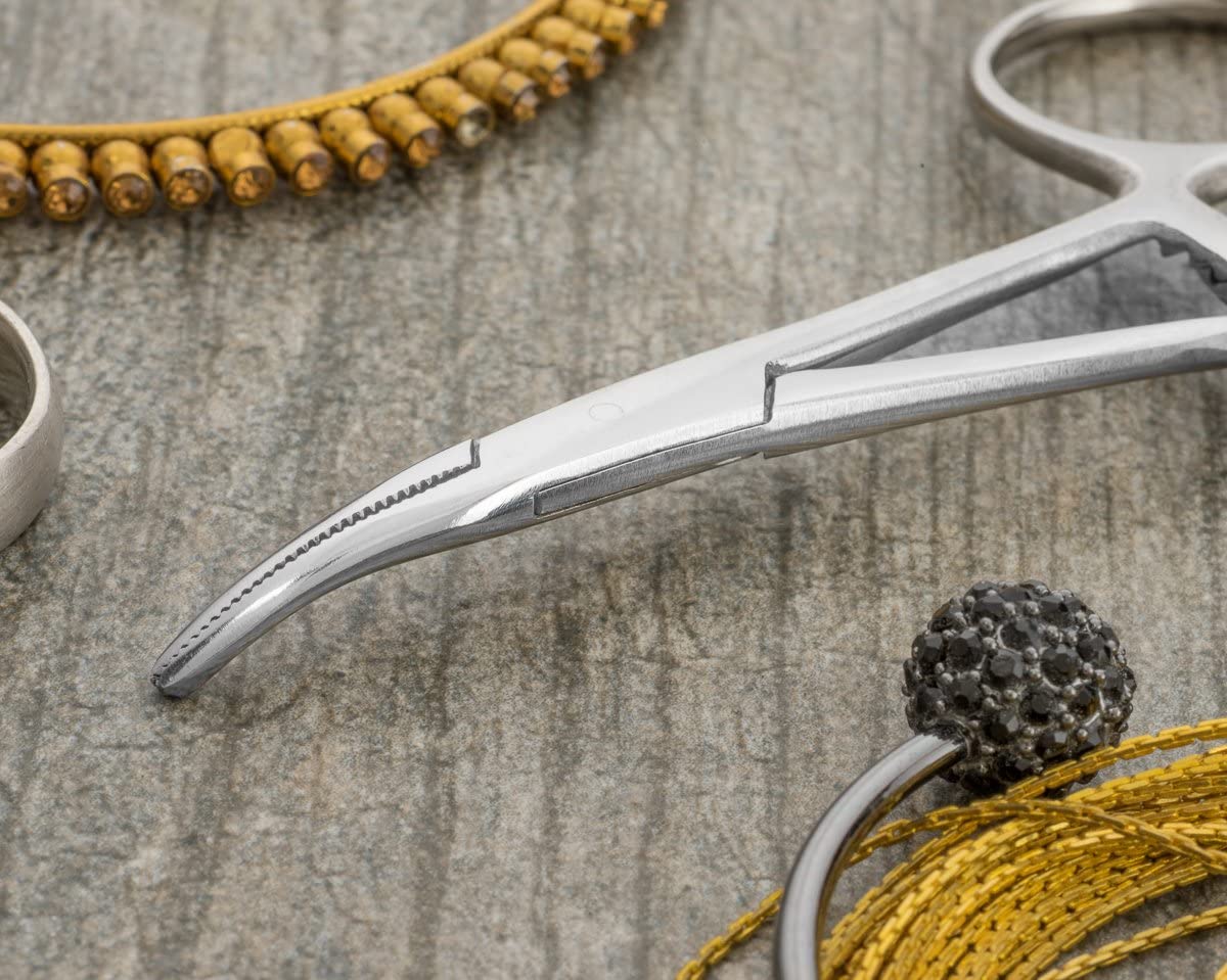 Model Expo - Tools - 3-1/2" Curved Forceps - Stainless Steel