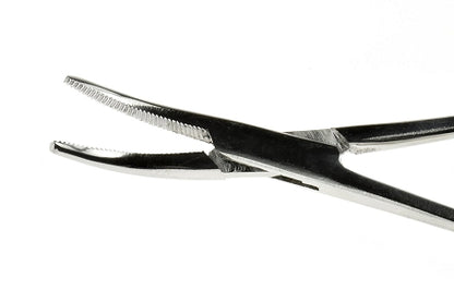 Sona 5" Self-Locking Curved Forceps, Stainless Steel