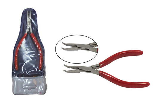 Sona 5-1/4” Bent Nose Pliers, Dipped Handle