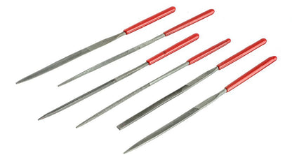 Sona 6 Piece.4" (2mm X 100mm ) Fine Cut Dipped Handle Needle File Set
