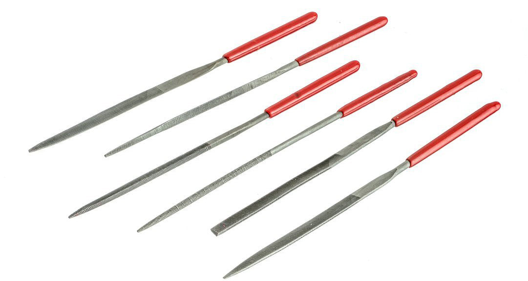 Model Expo - Tools - 6 Pc. Needle File Set - Fine Cut 2 x 100mm