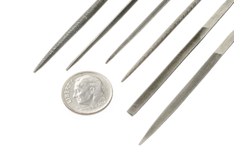 Sona 6 Piece.4" (2mm X 100mm ) Fine Cut Dipped Handle Needle File Set