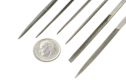 Sona 6 Piece.4" (2mm X 100mm ) Fine Cut Dipped Handle Needle File Set