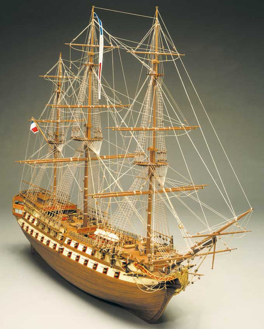 Mantua - 798 Le Superbe - Wood, double-planked on bulkhead ship model kit - Scale 1:75 Length 1100 mm (44")