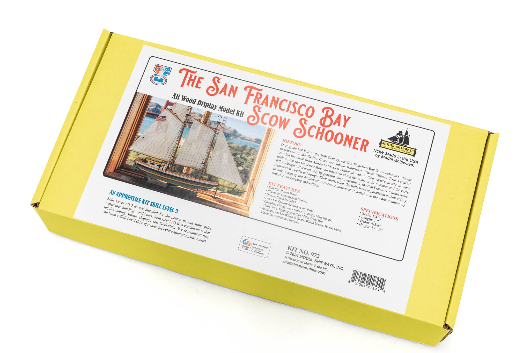 San Francisco Bay Scow Schooner 1:48 – Midwest 972 Heritage