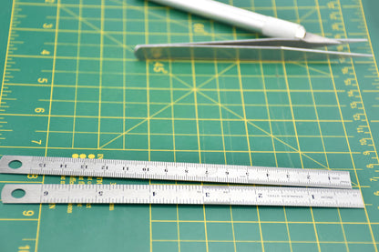 Model Expo - Tools - 6" Steel Ruler Set of 2 - 1/2" Wide