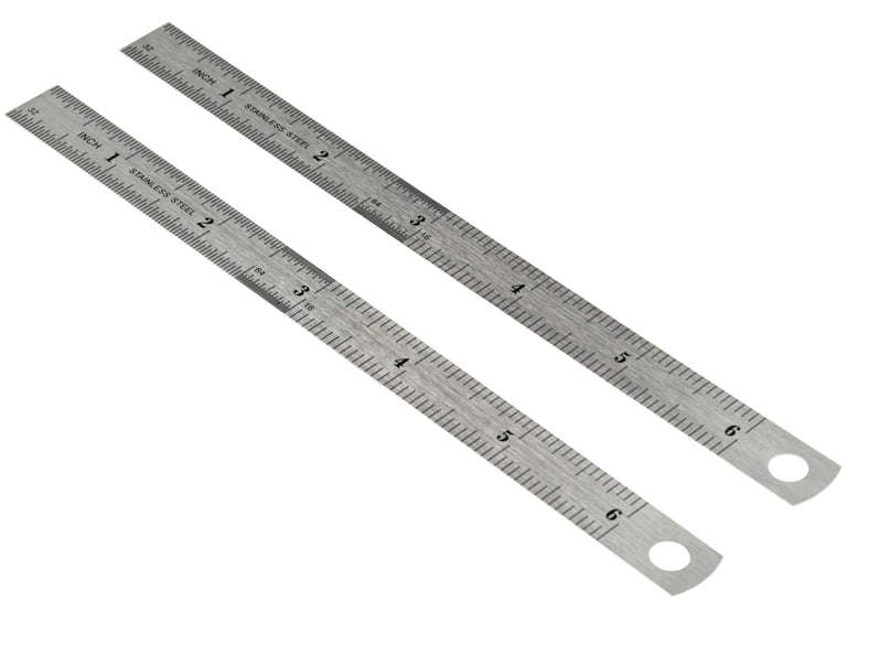 Model Expo - Tools - 6" Steel Ruler Set of 2 - 1/2" Wide