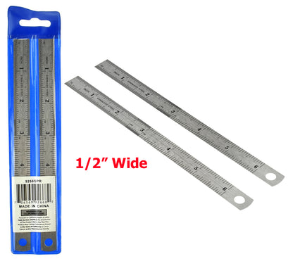 Sona 2-Piece 6" Steel Ruler Set 6" x 1/2"