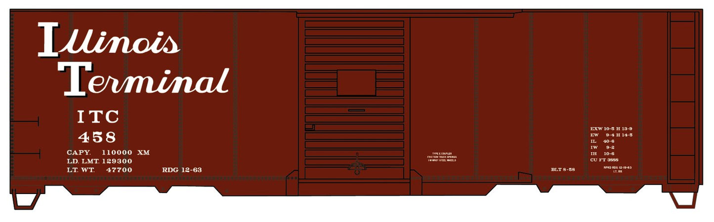 Accurail - HO 40' SD Steel Boxcar Illinois Terminal
