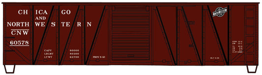 Accurail - Ho 40'SS Wood Boxcar C&NW
