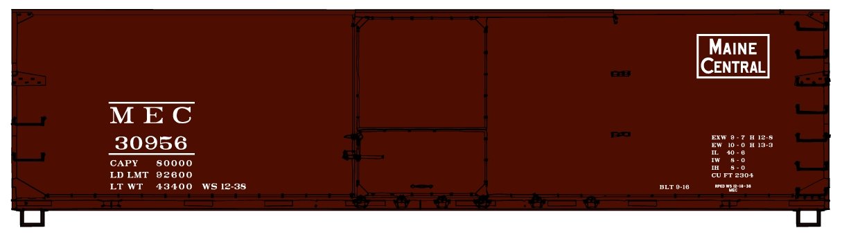 Accurail - HO 40' Double Sheath Wood Boxcar MEC