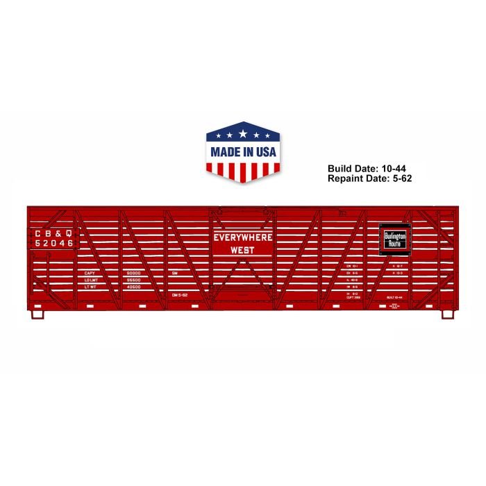 Accurail - HO 40' Wood Stock Car CB&Q