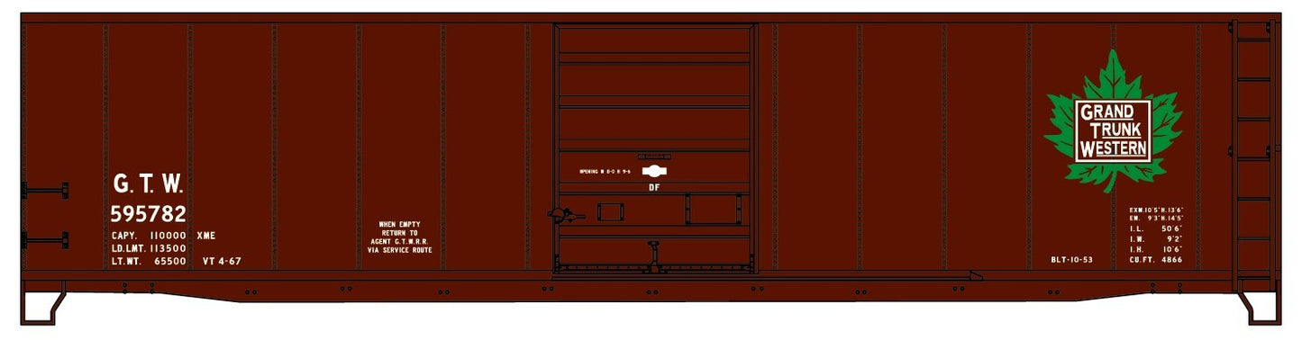 Accurail - Ho 50' Rineted Door Steel Boxcar GTW