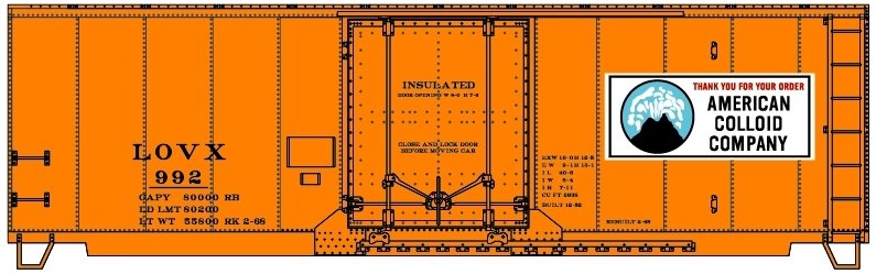 Accurail - HO 40' Insulated Steel Boxcar LOVX 992