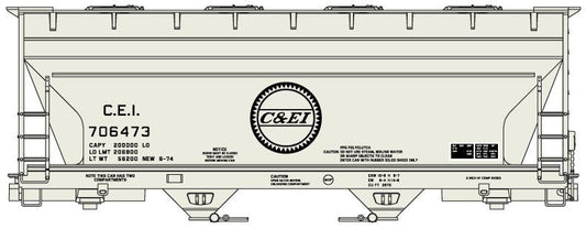 Accurail - HO 2 Bay ACF Covered Hopper C&EI