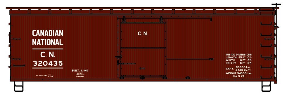 Accurail - HO 36' Wood Boxcar CN