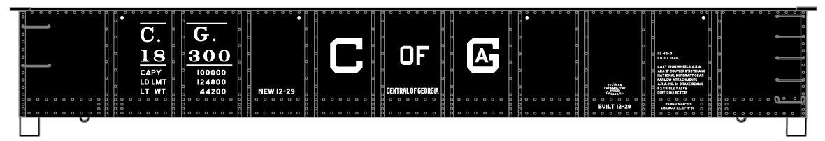 Accurail - HO 41'Steel Gondola Central of Georgia